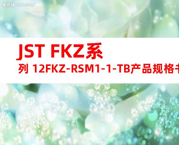 JST FKZ系列 12FKZ-RSM1-1-TB产品规格书